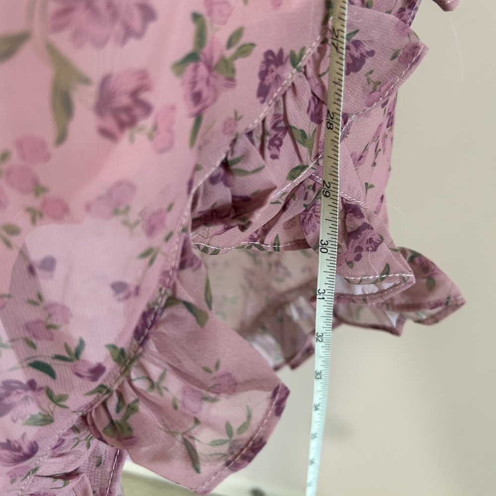 NEW Ruffle Asymmetric Floral Cami Maxi Dress - Picture 6 of 7